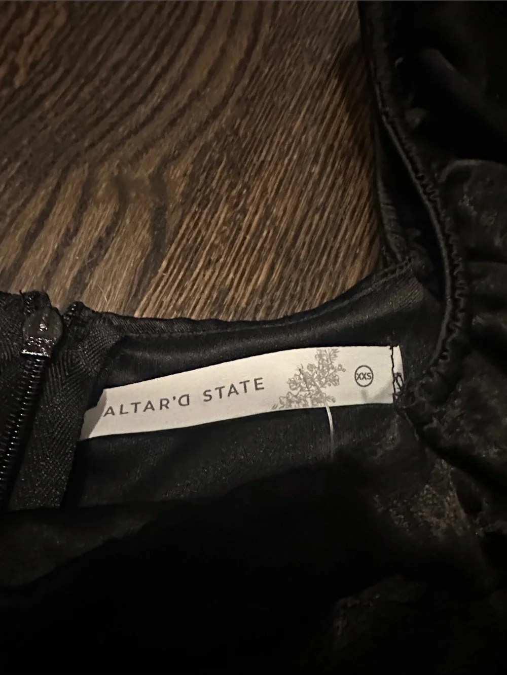 Altar'd State Black Puff-Sleeve Girls' Dress - Picture 2 of 6